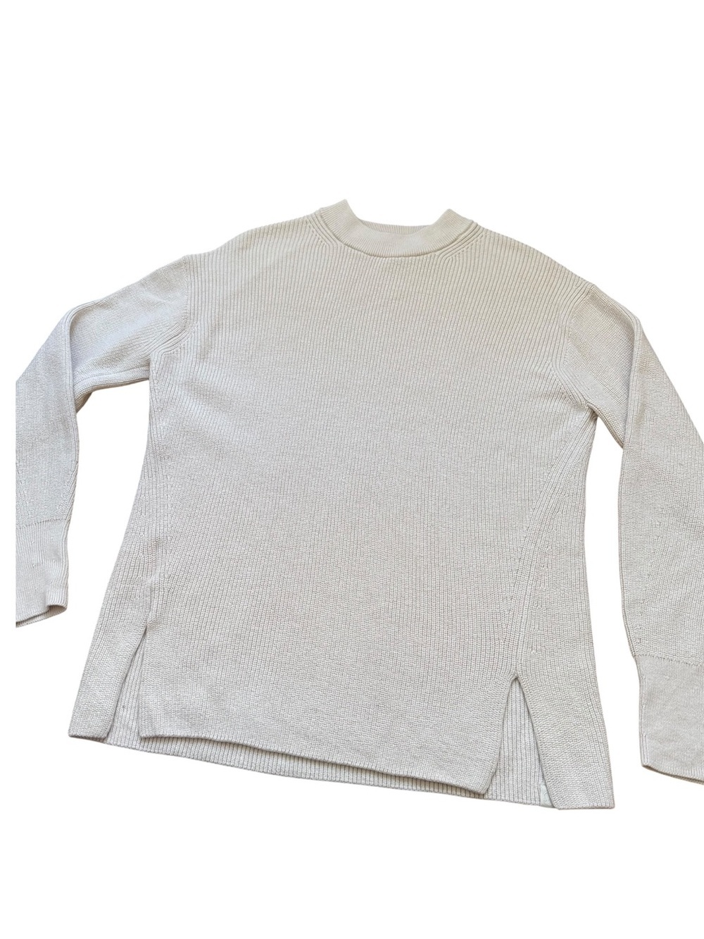 Lululemon Merino Wool Blend Ribbed Crewneck Sweater Size 4 White Opal - Picture 9 of 16